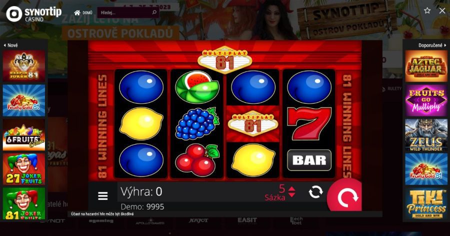 Nejlepší online automaty: Které byste měli zkusit? 3 Multi Play 81
