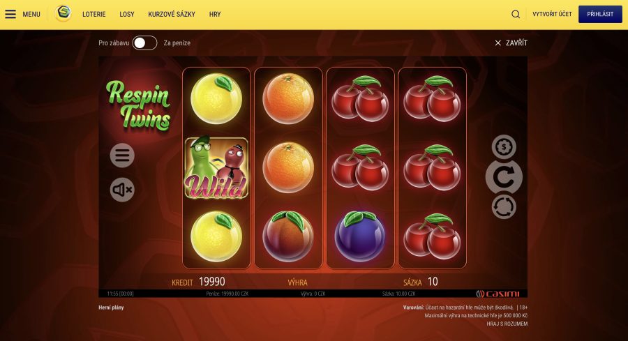 Nejlepší online automaty: Které byste měli zkusit? 11 Respin Twins je ovocný automat se čtyřmi válci a 2x5 výplatními liniemi.