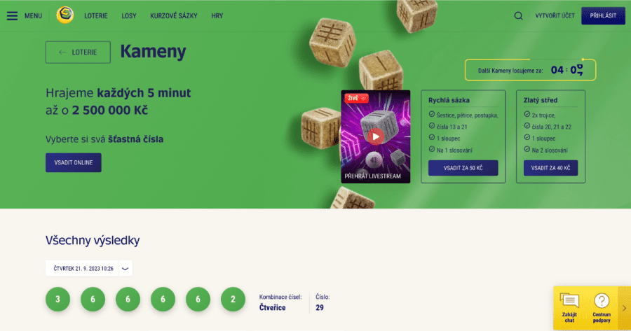 Jak si vsadit Sazka Kameny? 2 Sazka kameny