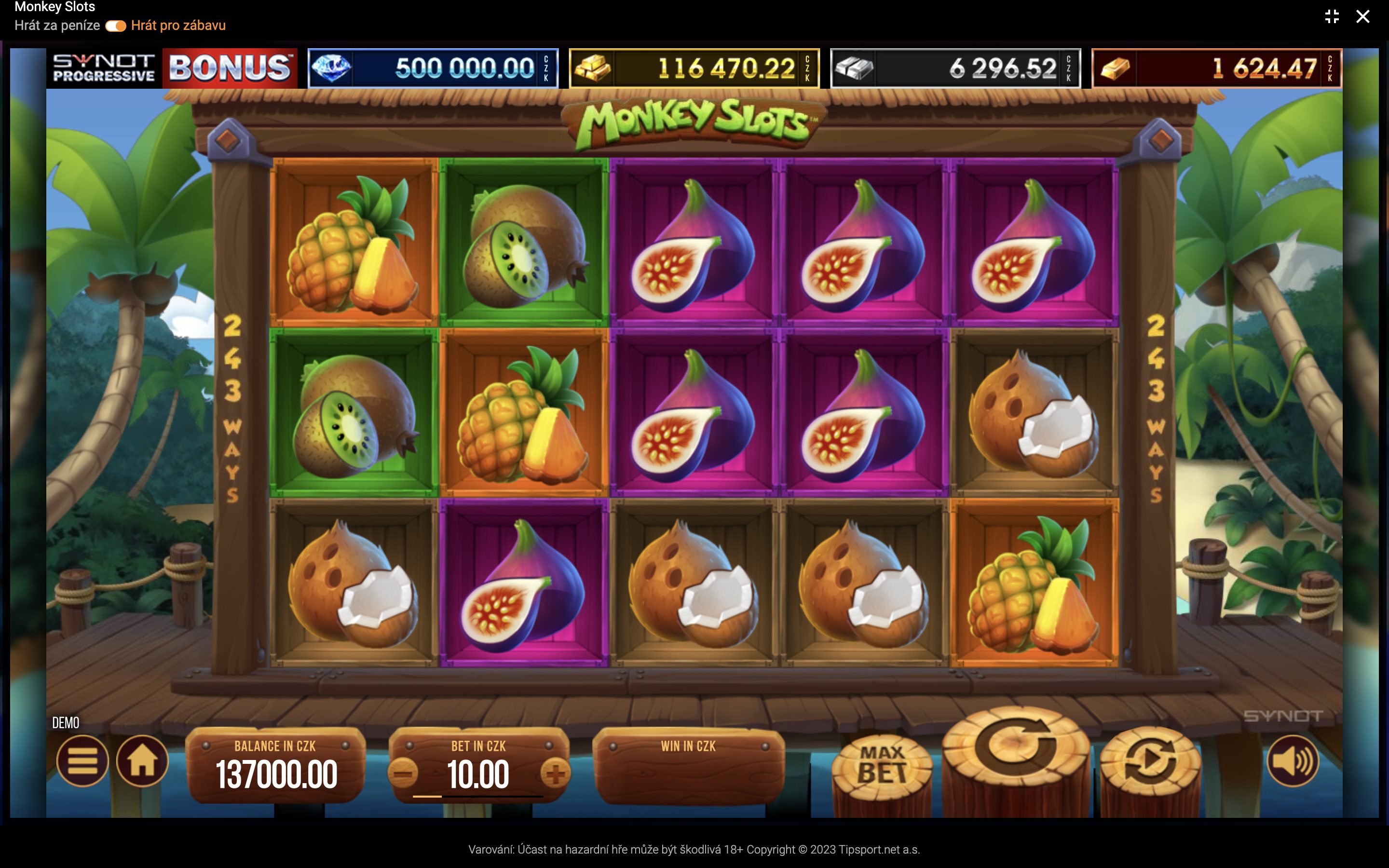 TipSport vegas hry Monkey Slots