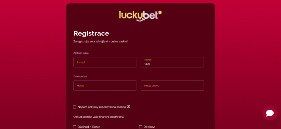 Luckybet registrace
