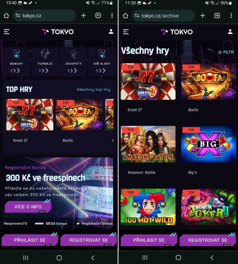 Tokyo 6 mobilní aplikace 3