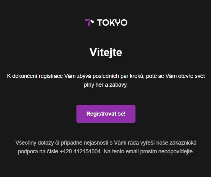 Tokyo: detailní registrační návod 2 screen 2 1