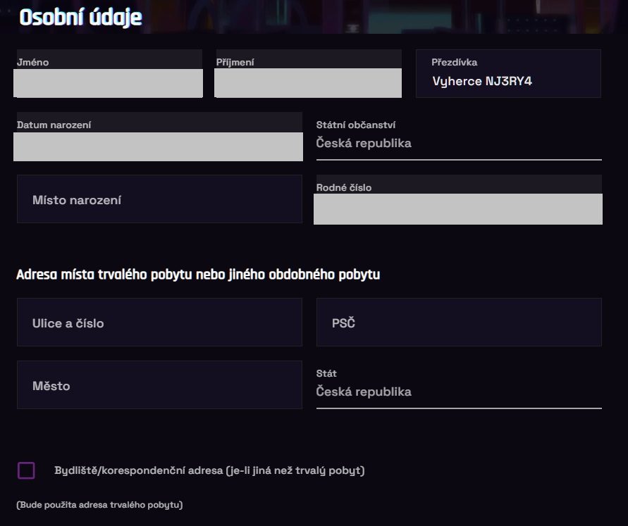 Tokyo: detailní registrační návod 4 registrace