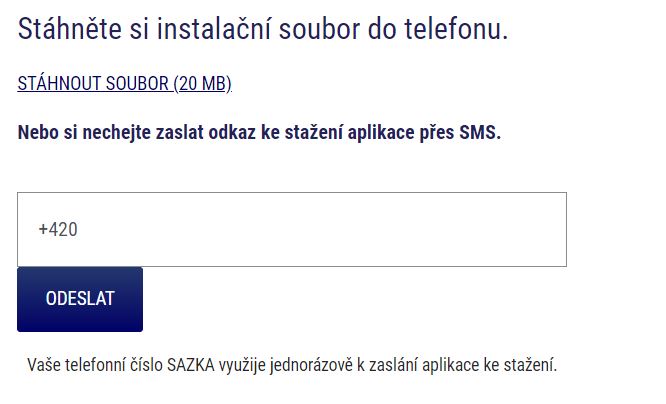 Odkaz pro stáhnutí mobilní aplikace Sazka Hry