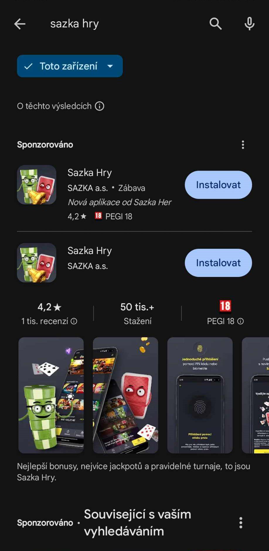 Stažení mobilní aplikace Sazka Hry