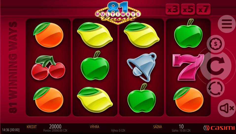 Automat 81 Multiways Classic od Casimi Gaming v casinu Magic Plant.
