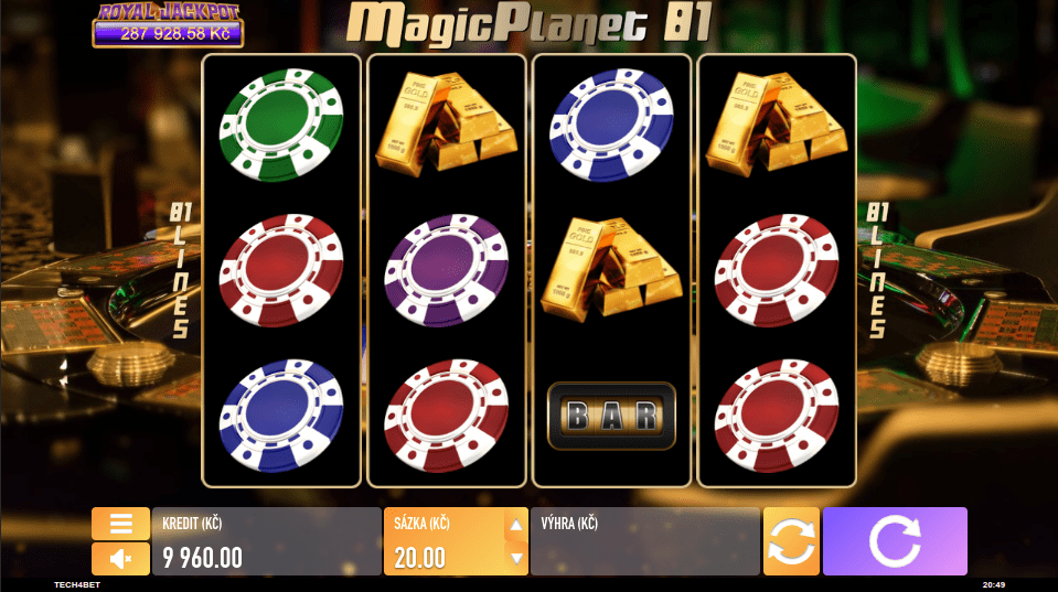 Automat Magic Planet 81 v casinu Magic Planet.