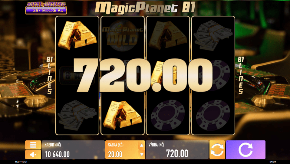 Automat Magic Planet 81 v casinu Magic Planet.