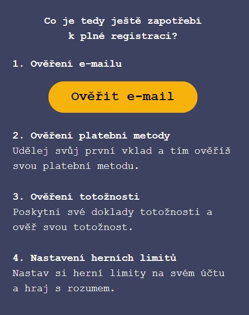 Ověření emailu