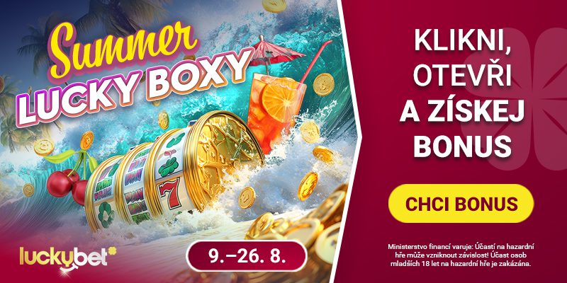 LuckyBet: bonusy pro týden 12.8. až 18.8. Summer Lucky Boxy celý srpen!