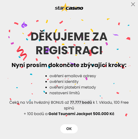 Registrace Star Casino: podrobný návod 5 Star Casino registrace 6