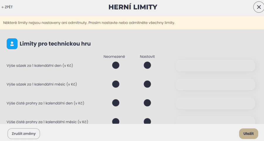 Registrace eCasino: podrobný návod krok za krokem 10 Registrace eCasino herní limity