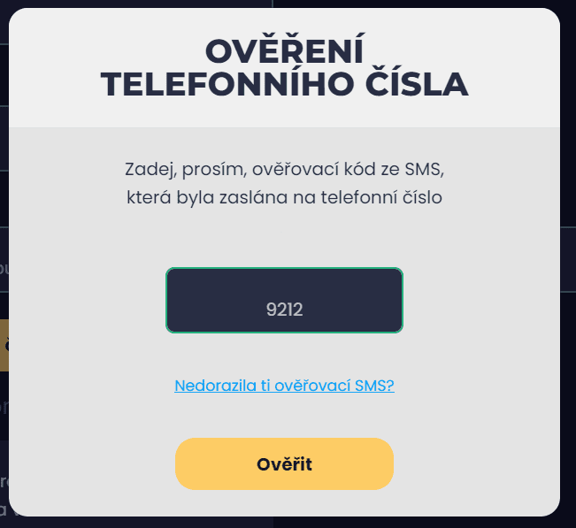 Registrace eCasino: podrobný návod krok za krokem 3 Registrace eCasino telefonní číslo