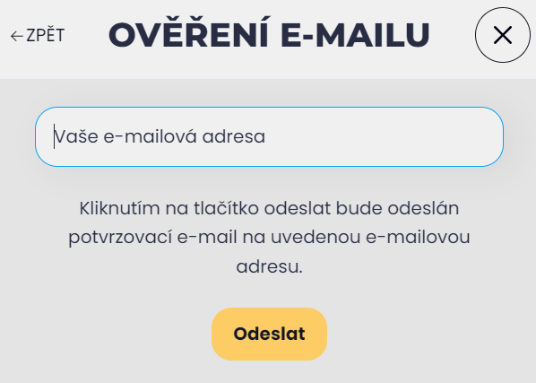 Registrace eCasino: podrobný návod krok za krokem 8 Registrace eCasino e-mail