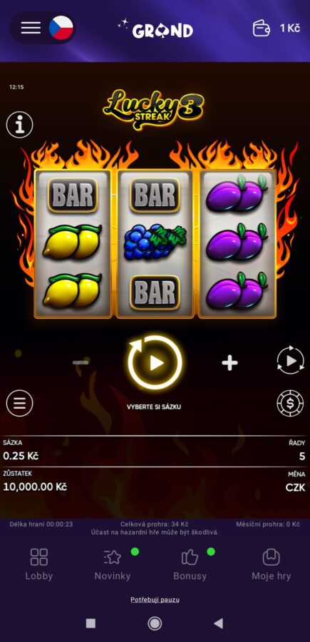 Mobilní aplikace GRANDWIN hry