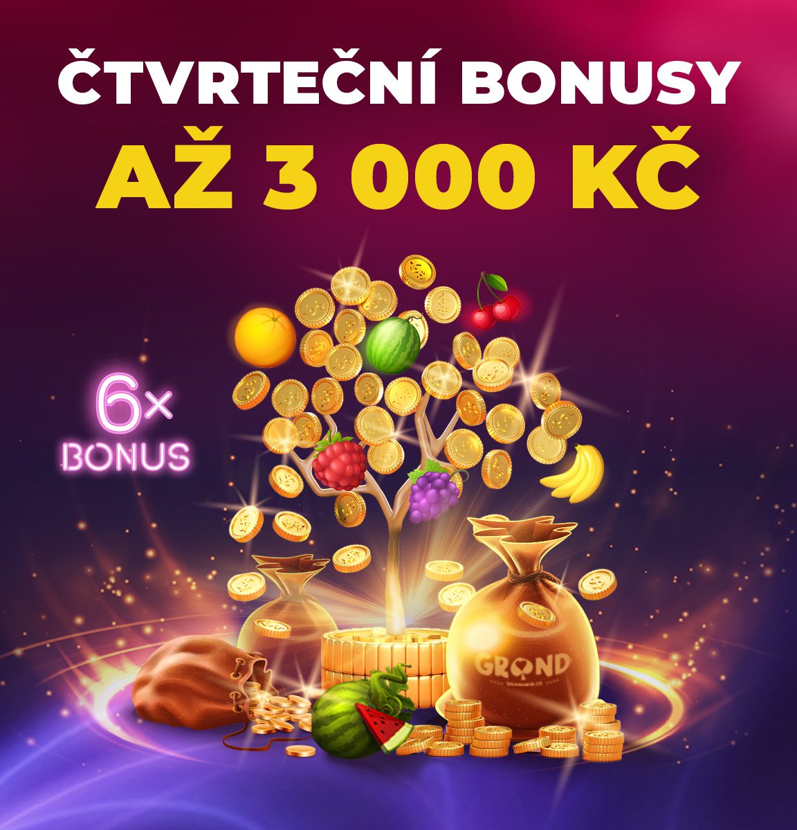 Pravidelné bonusové akce GRANDWINU – čtvrteční bonusy