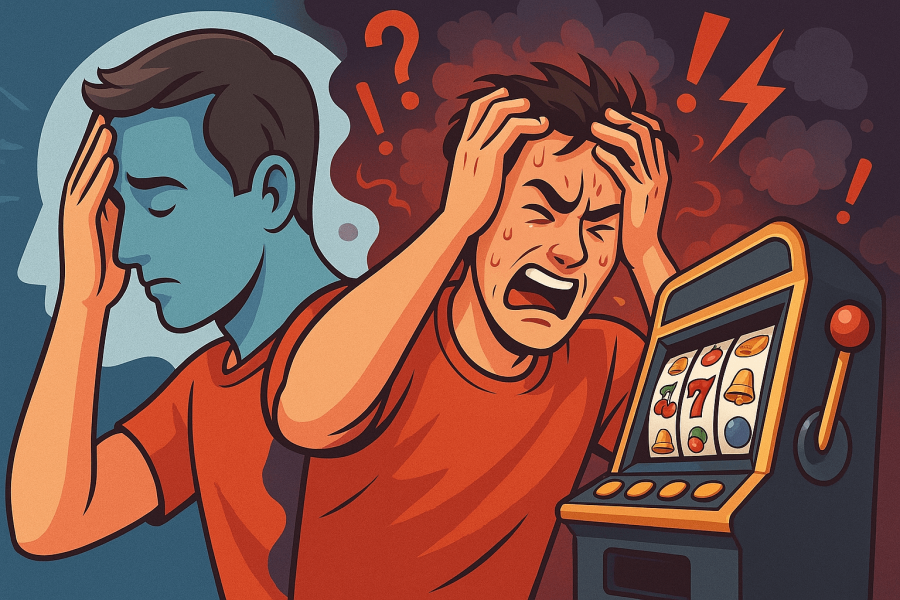 tilt při hraní vztek