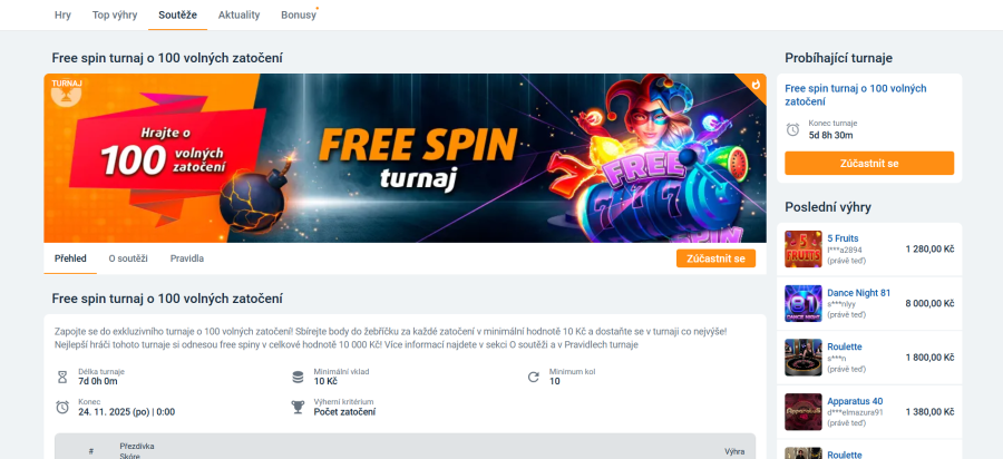 automatové turnaje tipsport