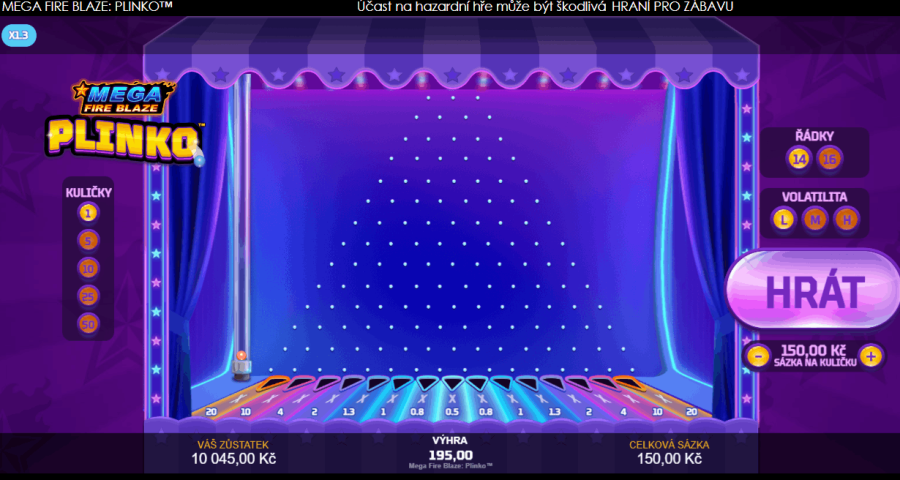 mega fire blaze plinko